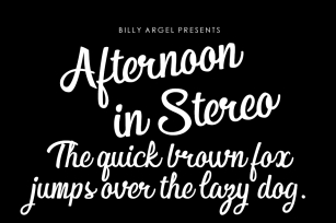 Afternoon in Stere Font Download