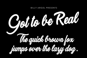 Got to be Real Font Download