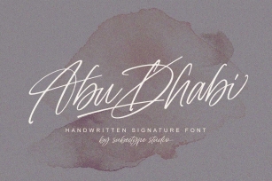 Abu Dhabi - Handwritten Signature Font Download