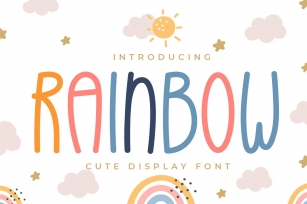 Rainbow - Cute Display Font Font Download