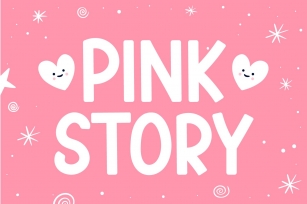 Pink Story - Cute Display Font Font Download
