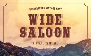 Wide Saloon - Display font Font Download