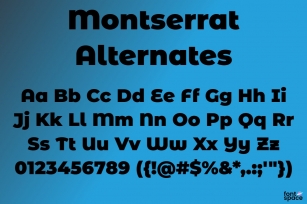 Montserrat Alternates Font Download