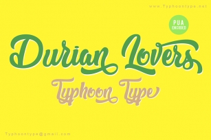 Durian Lovers Font Download