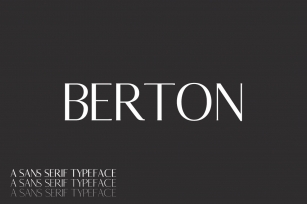 Berton Sans Serif Typeface Font Download