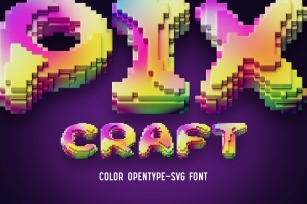 Pixcraft - Color Bitmap Font! Font Download