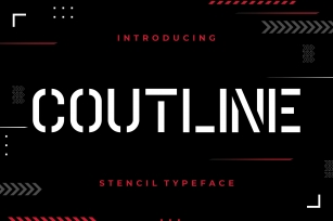Coutline Stencil Typeface Font Download