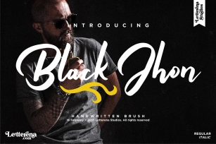 Black Jhon - Strong Brush Font Font Download