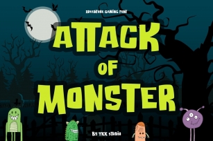 Attack of Monster - Horror Gaming font Font Download