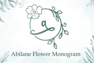 Abilane Flower Monogram Font Download