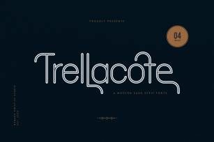 Trellacote Ligature Sans Serif Fonts Font Download