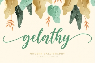 Gelathy - Modern Calligraphy Font Download