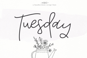 Tuesday - Handwritten Script Font Font Download