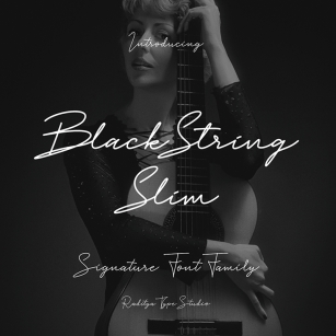 Black String Slim Font Download