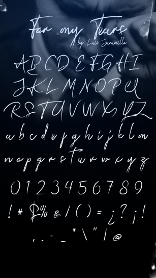 For my Tears Font Download