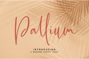 Pallium - a modern script font Font Download