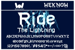 Ride the Lightning Font Download