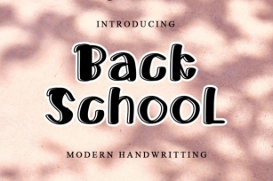Back School Font Download