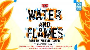 Water and Flames Font Download
