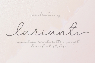 Larianti Monoline Handwritte Font Download