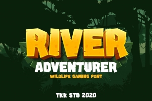 River Adventurer - Block and Gaming Font Font Download