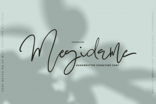 Megidame Signature Font Download
