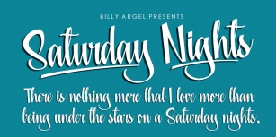 Saturday Nights Font Download