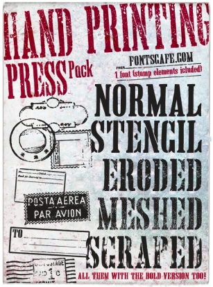 Hand Printing Press Eroded DEMO Font Download
