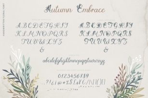 Autumn Embrace Floral Font + EXTRAS Font Download