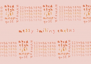 Messy Smiling Cactus Font Download