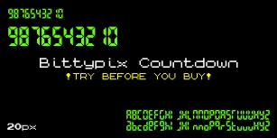 Bittypix Countdow Font Download