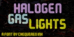 Halogen Gas Lights Font Download