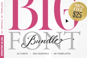 BIG BUNDLE by BlessedPrint Font Download
