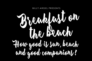 Breakfast on the beach Font Download