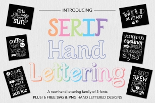 Serif Hand lettered font Font Download