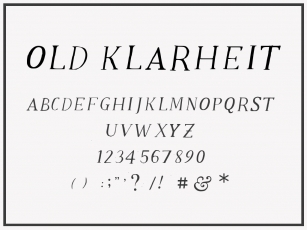 Old Klarhei Font Download