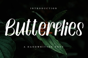 Butterflies - A Handwritten Font Font Download