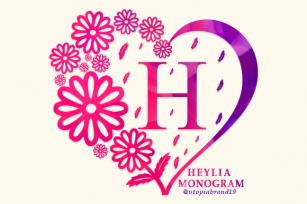 Heylia Monogram Font Download