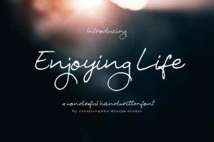 Enjoying Life Script Font Font Download