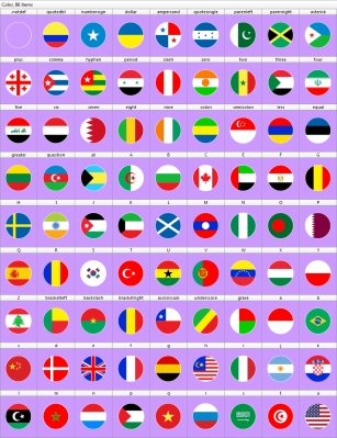 Flags world color Font Download