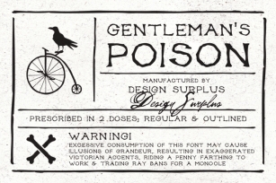Gentleman's Poison Font (2 versions) Font Download