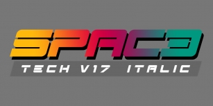 Spac3 - Tech v17 - Italic Font Download