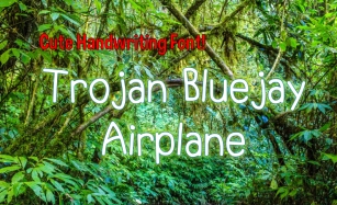 Trojan Bluejay Airplane Font Download