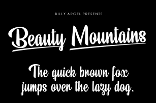 Beauty Mountains Font Download