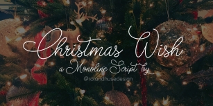 Christmas Wish monoline Font Download