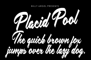 Placid Pool Font Download
