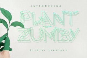 Plant Zumby| A Display Typeface Font Download
