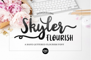 Skyler Flourish Bold Script .OTF Font Font Download