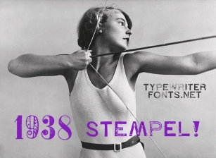 1938 STEMPEL Font Download