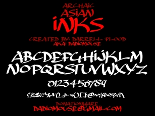 Archaic Asian Inks Font Download